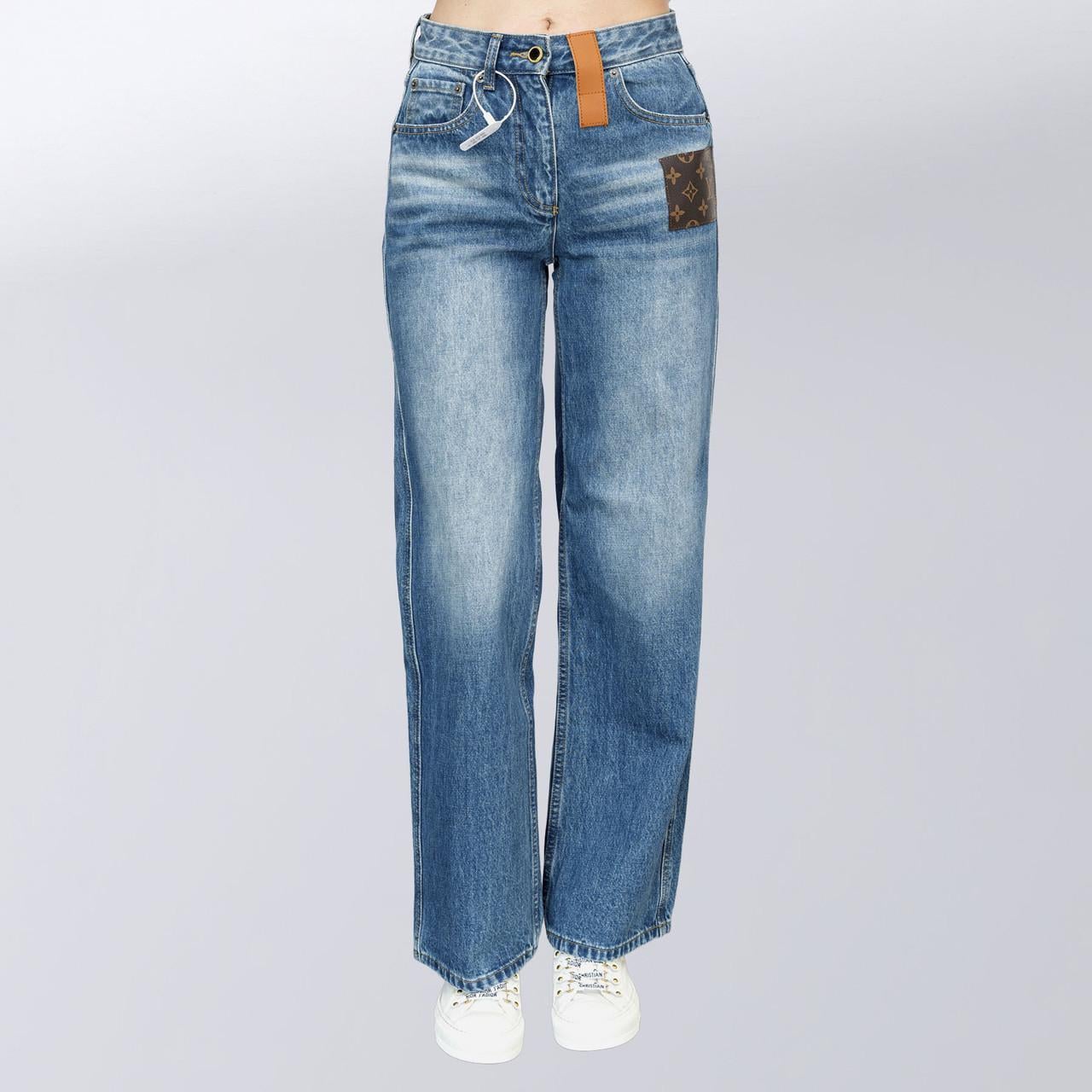 Джинси жіночі повсякденні Louis Vuitton M Синій (2797308162)