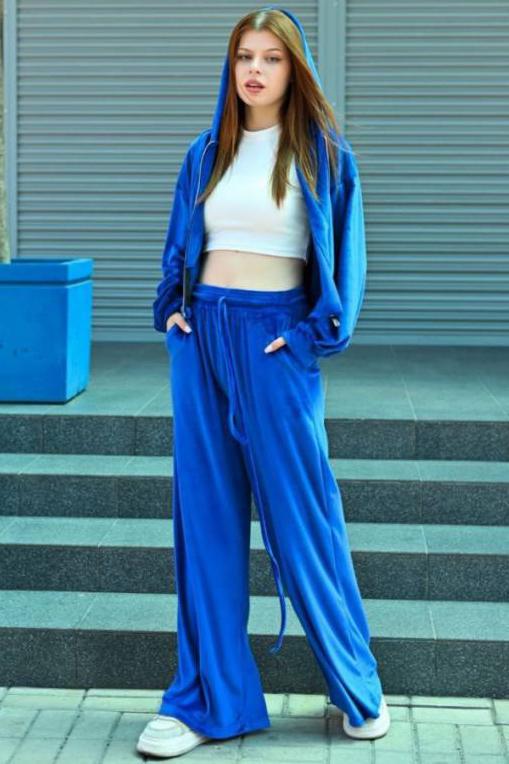 Спортивний костюм жіночий 2XL-3XL Синій (187067)