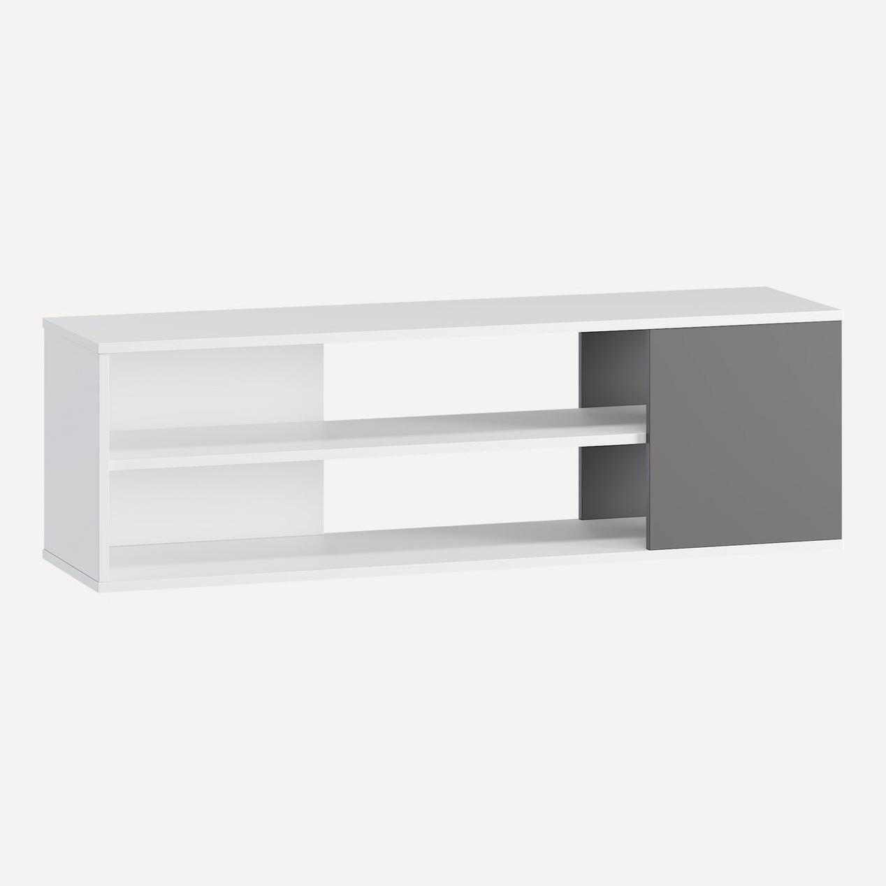Тумба под телевизор LA0003 1200x320x400 мм Белый/Антарцит