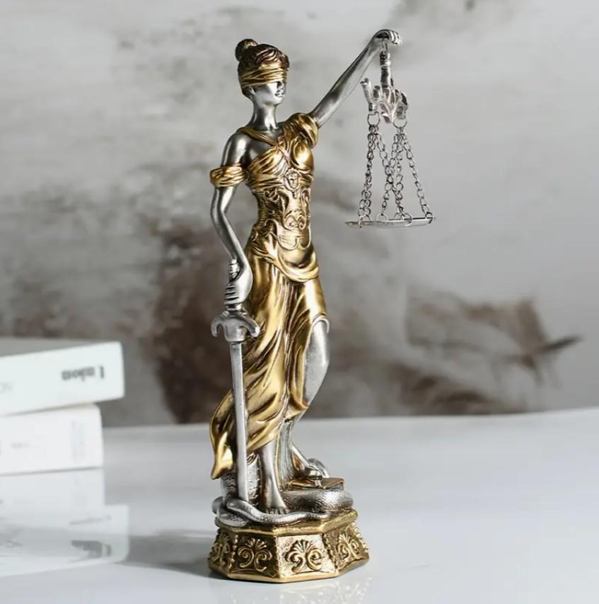Статуэтка декоративная металлическая Фемида богиня справедливости 27,5 см (copy_2580825626)