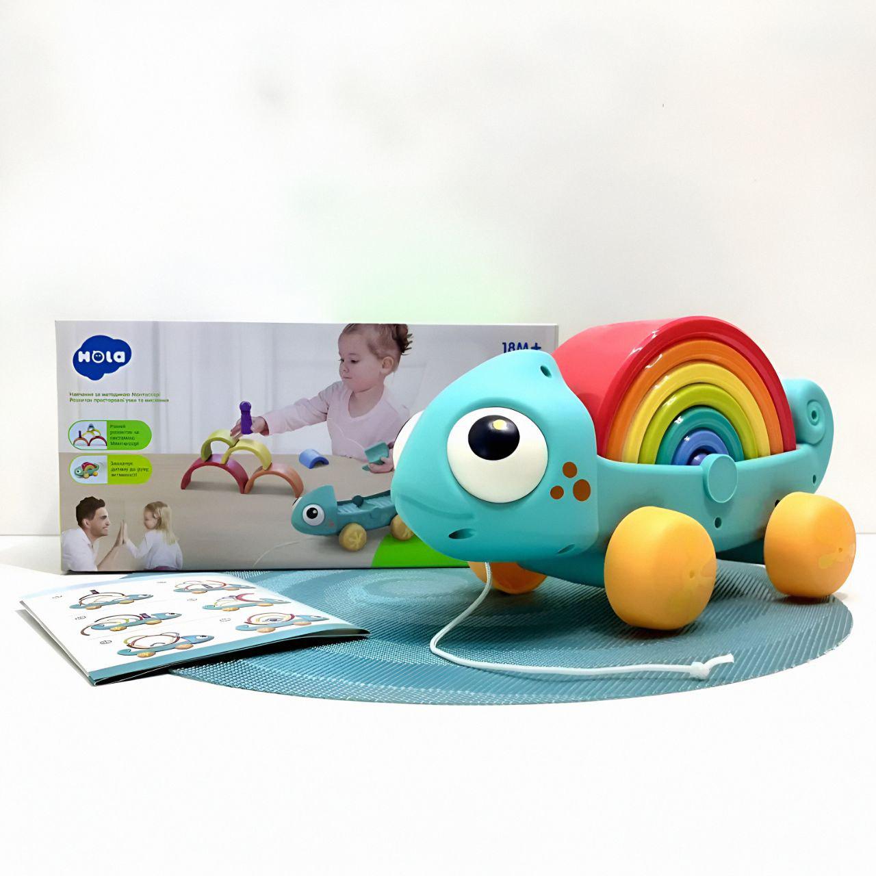 Каталка на веревке Хамелеон HA795700 (28552249) - фото 3 Каталка на веревке Хамелеон HA795700 (28552249) - фото 3