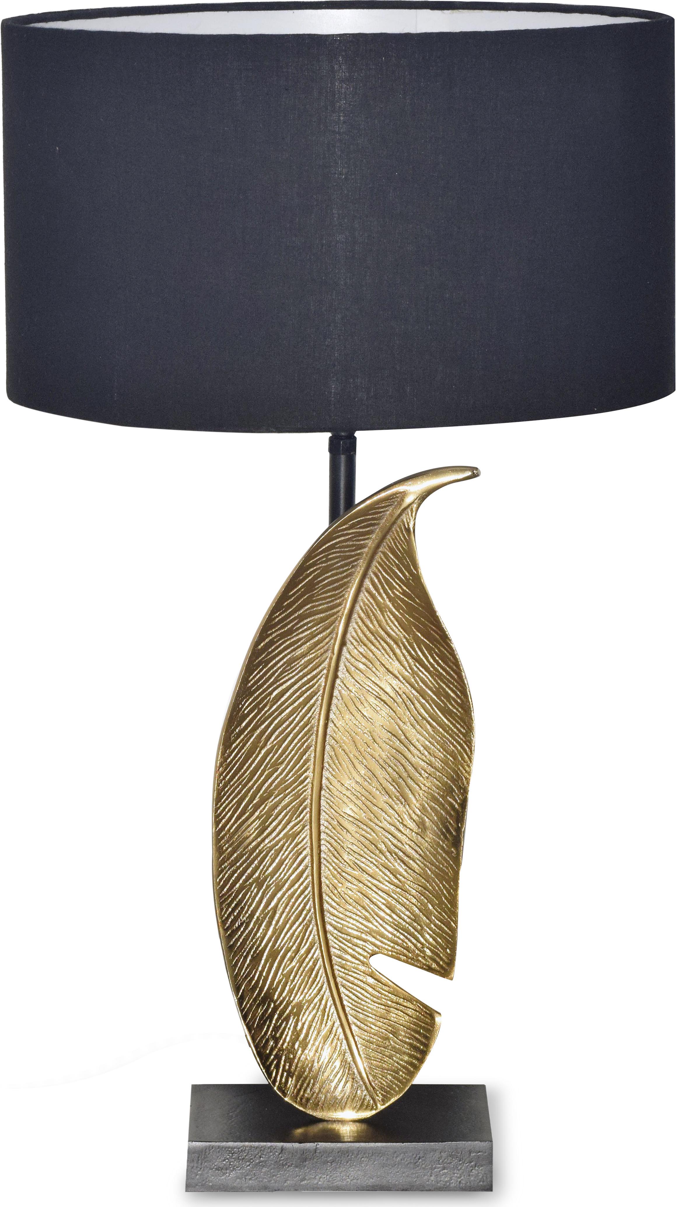 Лампа настольная Leaflight Gold finish black marble base (16069)