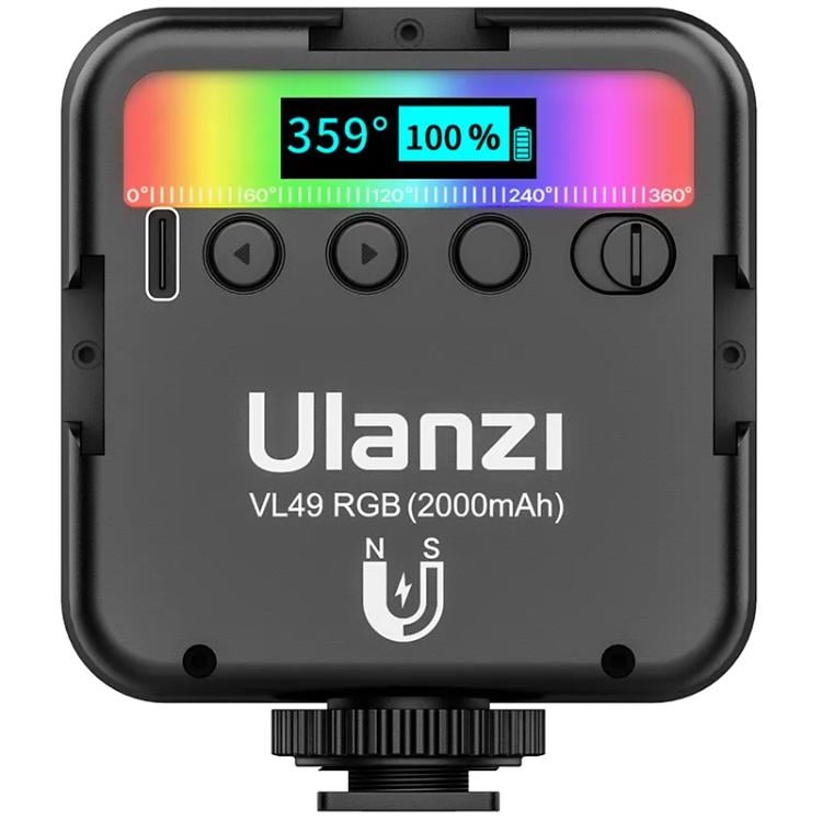 Накамерне світло LED RGB Ulanzi VL49 RGB Чорний (VL49 RGB) - фото 1