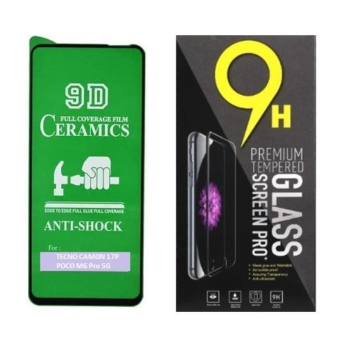Пленка противоударная защитная Ceramics для Xiaomi Poco M6 Pro 5G Full Glue Черный