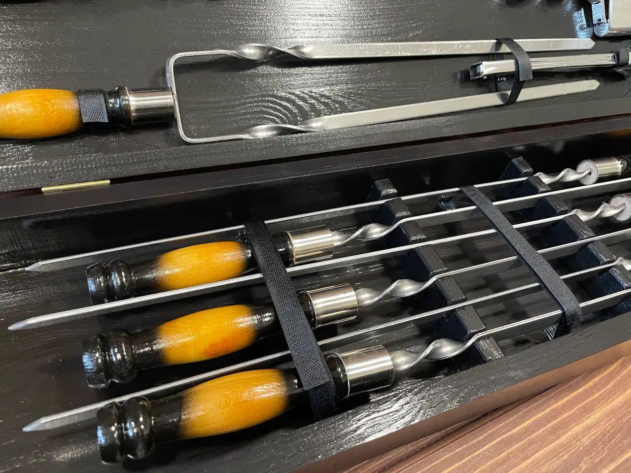 Набор шампуров Пикник 6 в кейсе (10639719) - фото 4 Набор шампуров Пикник 6 в кейсе (10639719) - фото 4