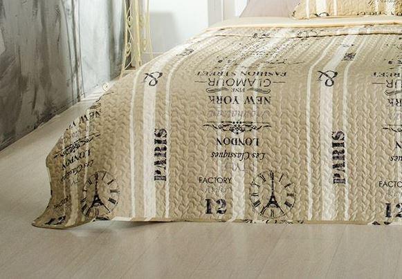 Покрывало IDEIA Casual 140x200 см Бежевый-Зеленый