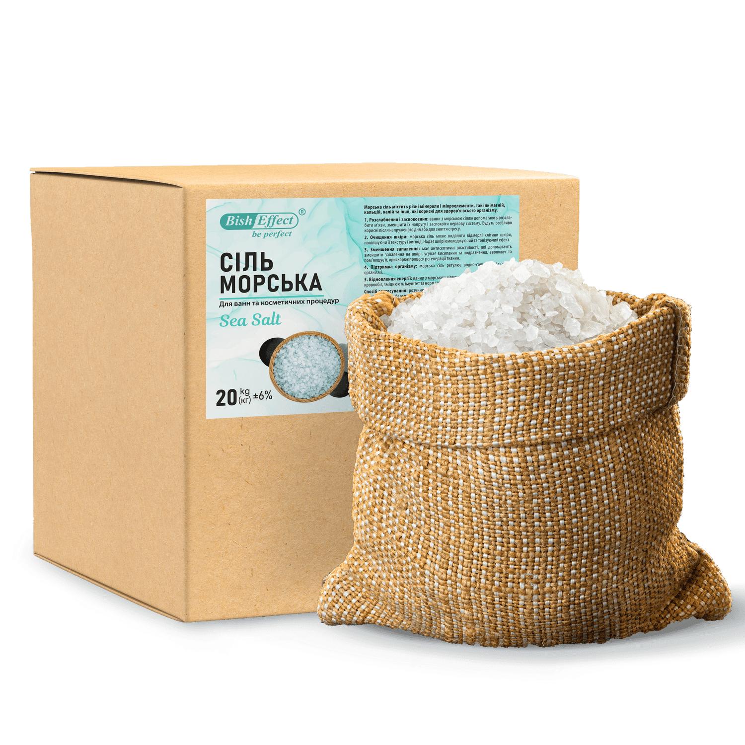 Соль морская BishEffect натуральная для ванн и SPA 20 кг (1010961-20K)