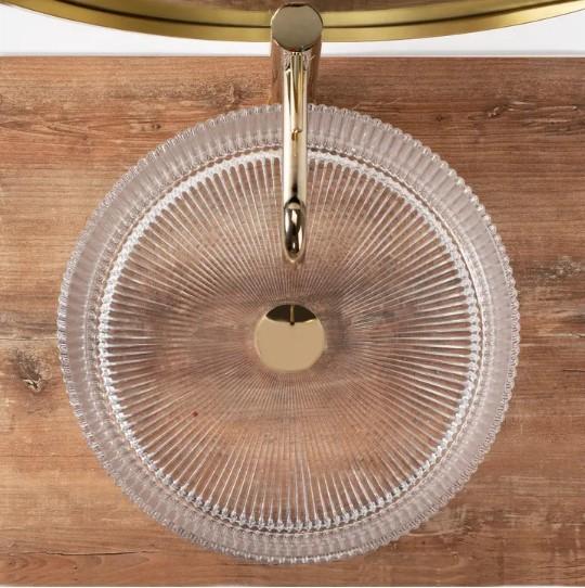 Умывальник Rea Ingrid 40x40 см Transparent (REA-U0278) - фото 4 Умывальник Rea Ingrid 40x40 см Transparent (REA-U0278) - фото 4