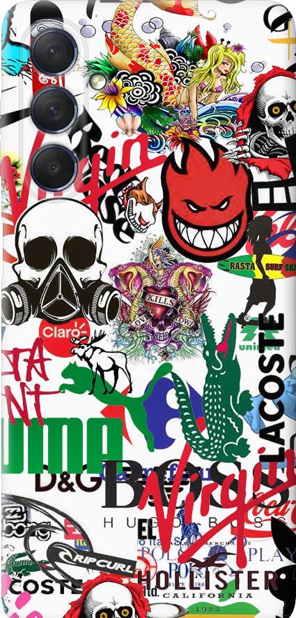 Чехол на Samsung Galaxy M54 Many different logos (4022u-3039-42517)