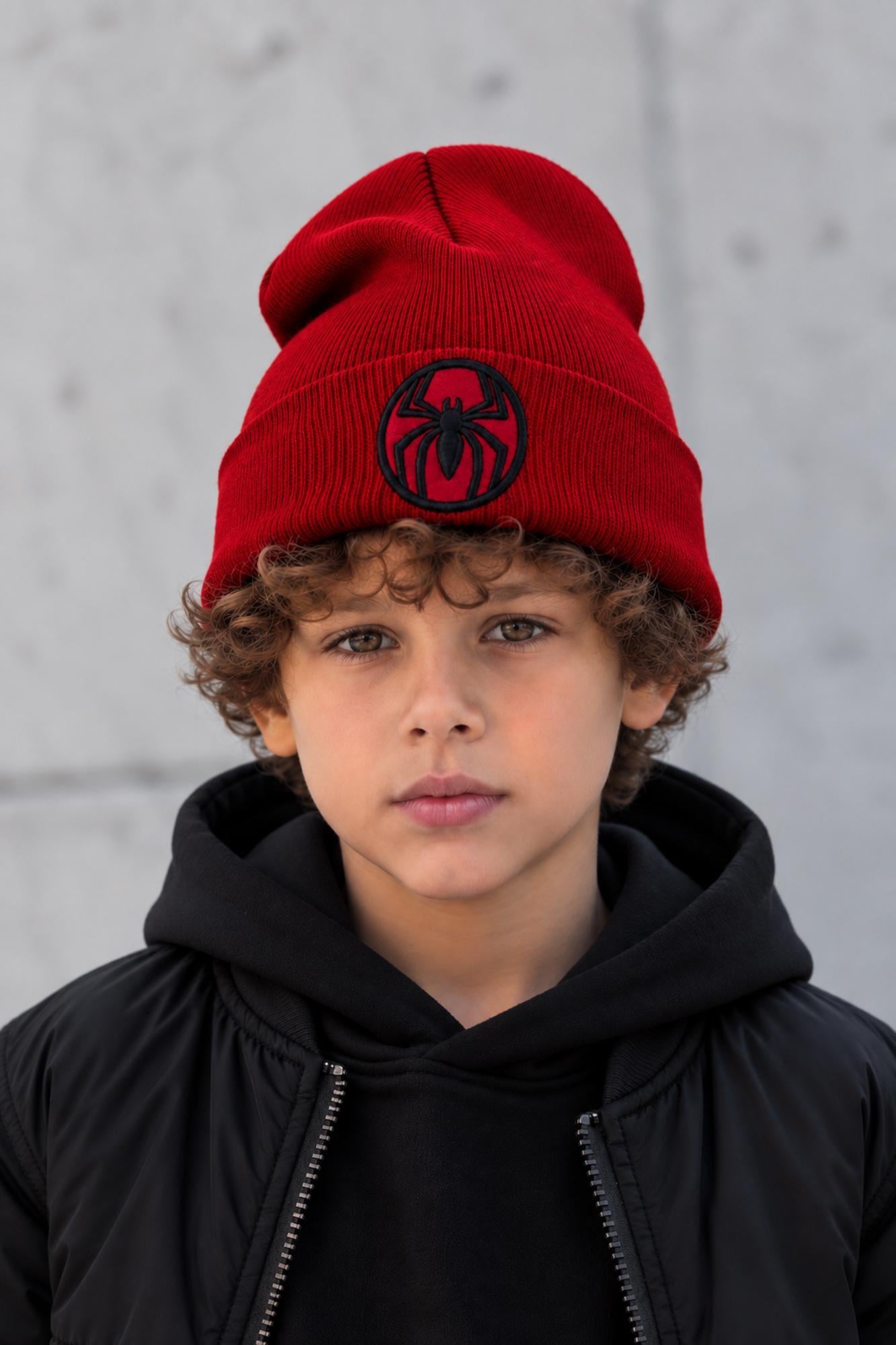 Шапка детская демисезонная Without Shovel Spider Man Logo Red (8056768 8056769)