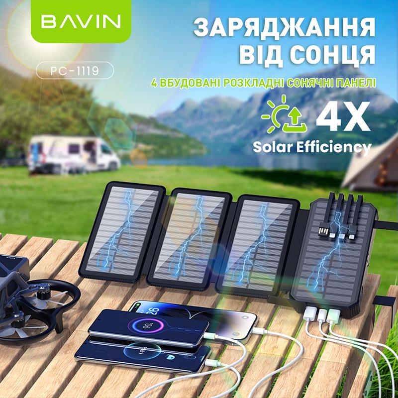 Повербанк BAVIN PC1119 Wireless and SOLAR 20000 mAh Black (Y-PC1119BK) - фото 4 Повербанк BAVIN PC1119 Wireless and SOLAR 20000 mAh Black (Y-PC1119BK) - фото 4