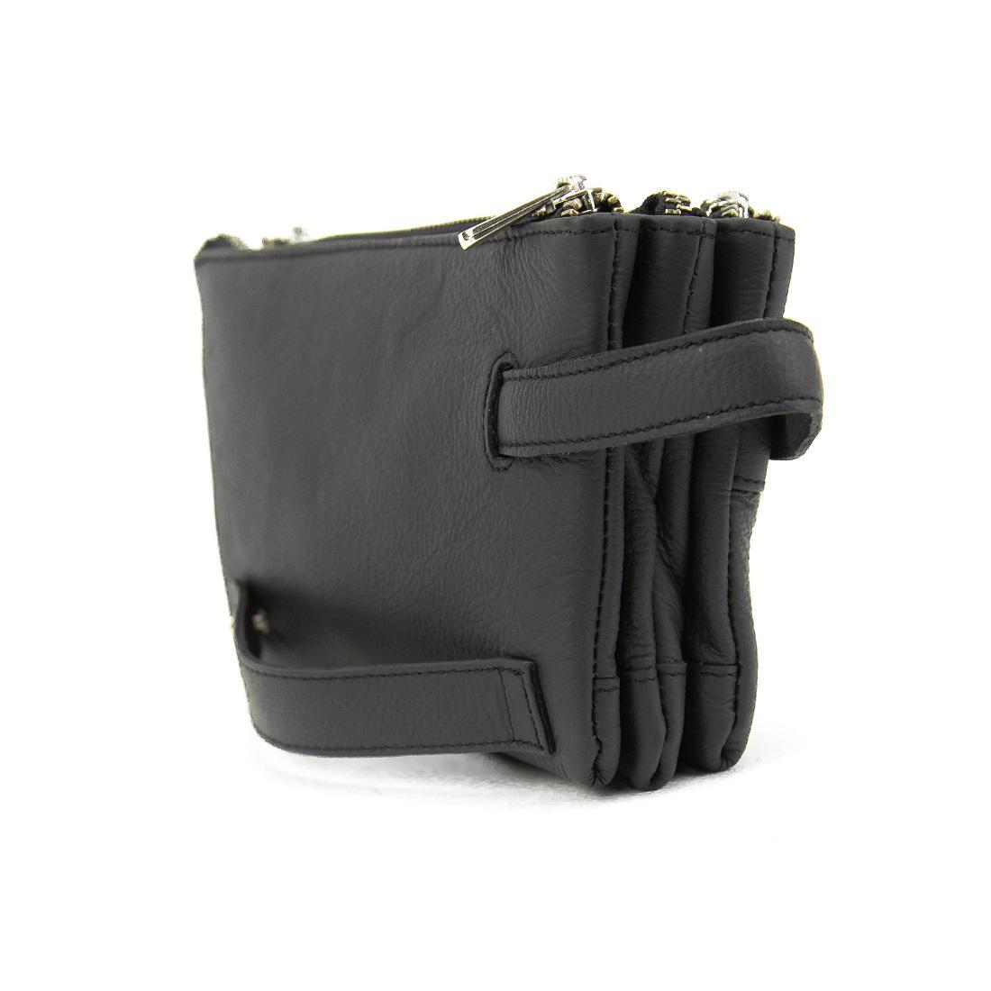Портмоне чоловіче Royal Bag AJ-TV-109A-CL шкіряний на три відділення Чорний (7701) - фото 5