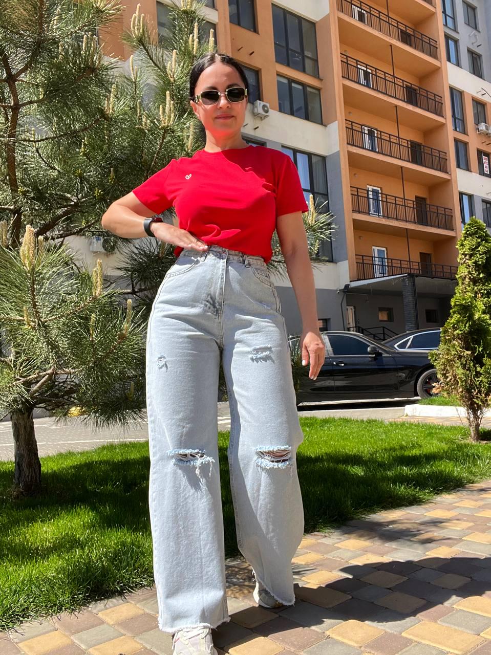 Джинси жіночі ITS Basic 2655 WIDE LEG рвані широкі від стегна р. 42 Блакитний (2612) - фото 4 Джинси жіночі ITS Basic 2655 WIDE LEG рвані широкі від стегна р. 42 Блакитний (2612) - фото 4