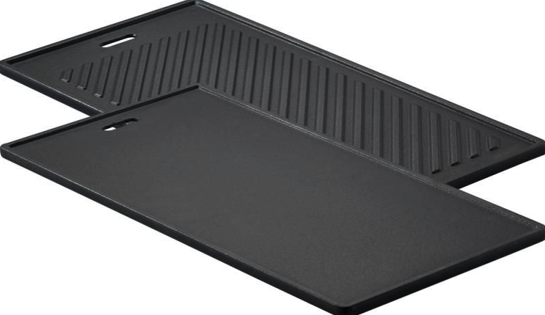 Гриль-плита ROSLE VIDERO G2-P/E2-P эмалированный чугун двусторонняя гладкая и ребристая Черный (rosle 25454)