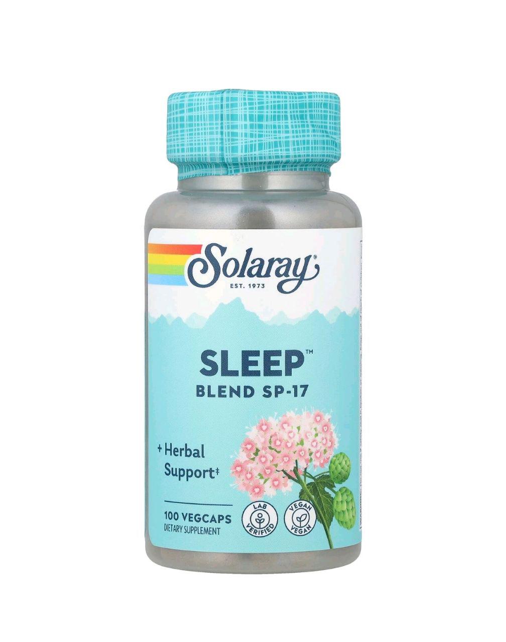 Капсулы Растительные Solaray Sleep Blend SP-17 для улучшения сна 400 мг 100 капс. (33539065)