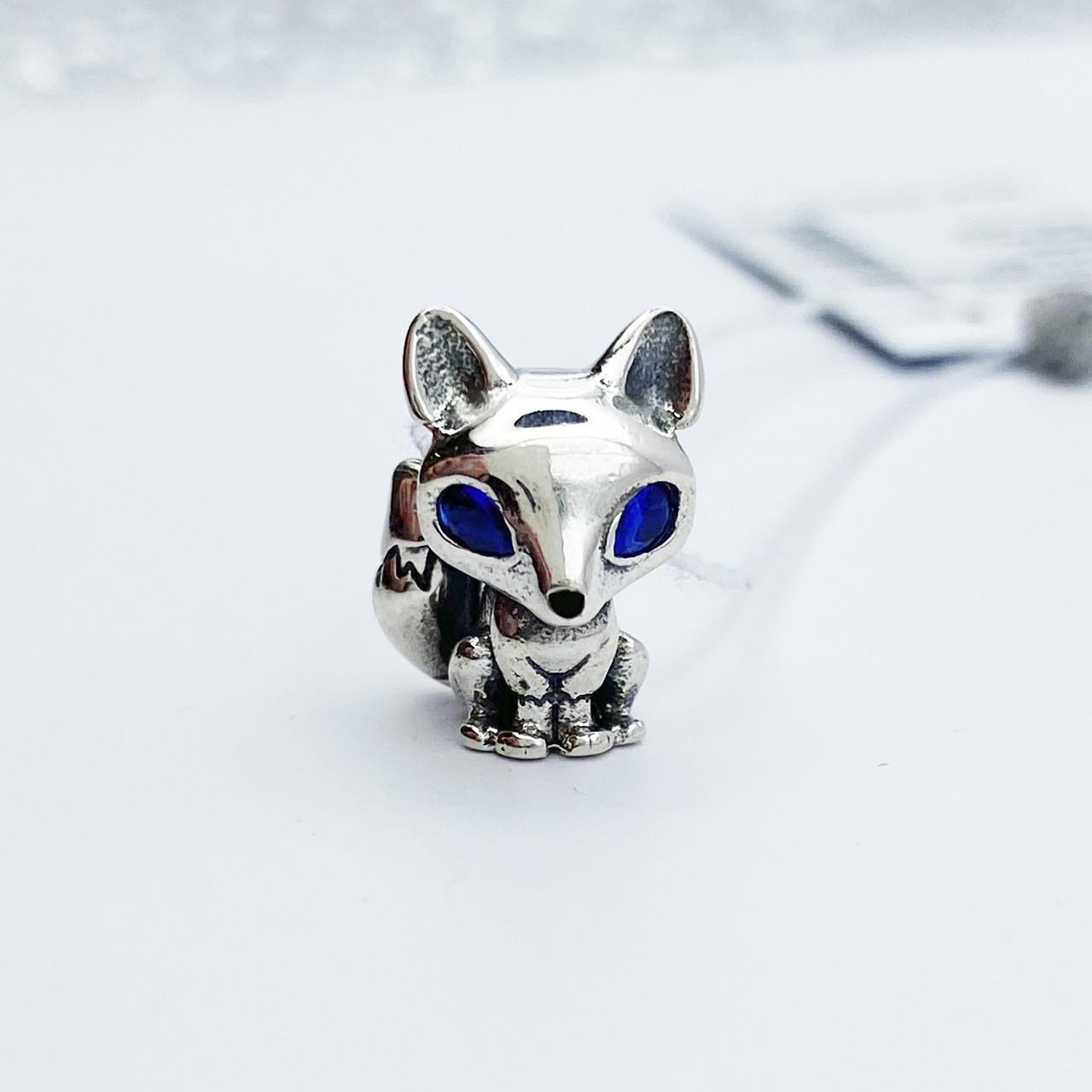 Шарм срібний Лисичка з кубічним цирконієм 2,56 г (14009652)