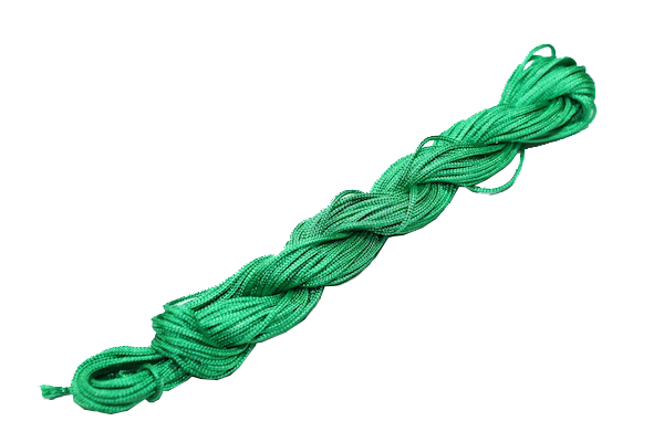Веревка бижутерная синтетическая для Шамбалы 15 м/1,5 мм Зеленый