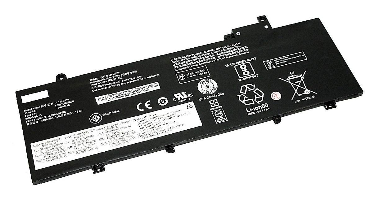 Аккумулятор для ноутбука Lenovo L17L3P71 ThinkPad T480s 11,58 V 4920 mAh (073508)