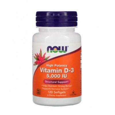 Вітаміни Now Foods Vitamin D-3 5000 МЕ 120 капс. (NOW-00372)