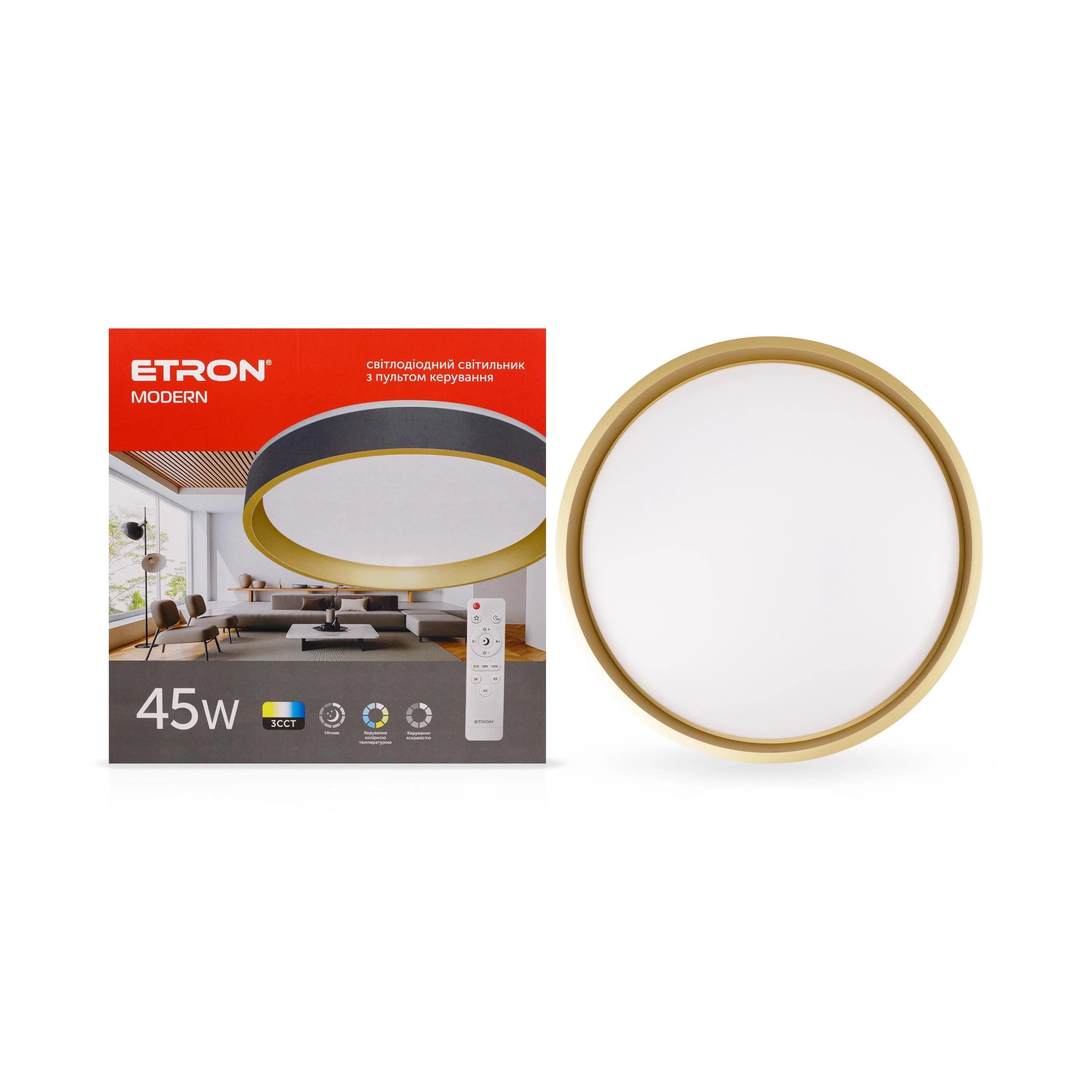 LED-светильник ETRON Smart MODERN 1-ESP-2004 45W IP20 Gold/Black (27551769)