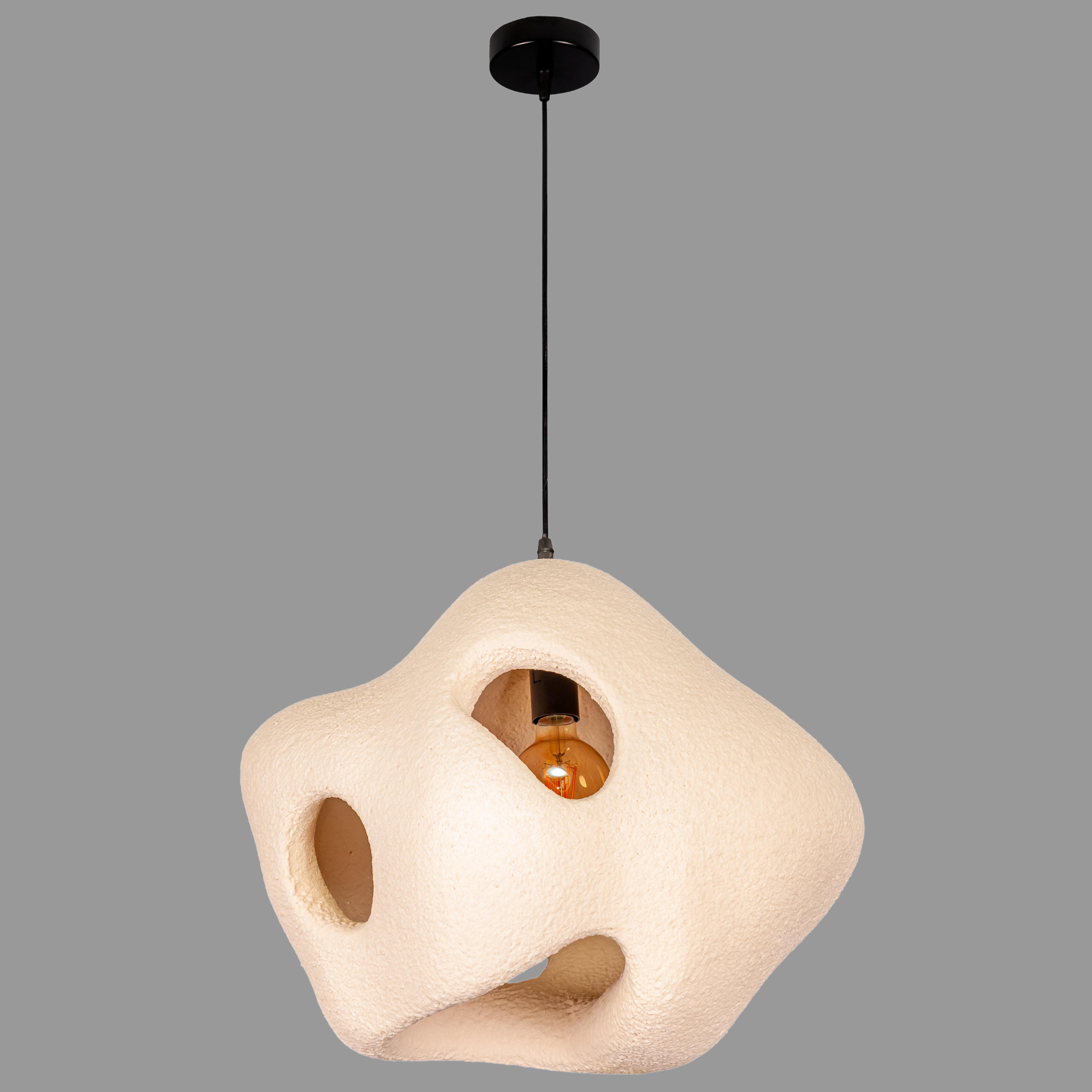 Люстра гипсовая Wabi-Sabi 48 см Бежевый (909-XL3623 (480) BEIGE)