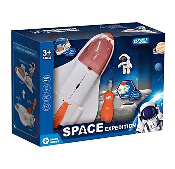 Набор космической техники 551-8 шаттл/отвертка/игровая фигурка/подсветка/в коробке