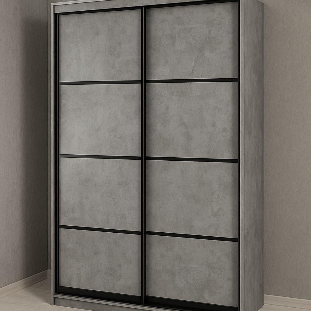 Шкаф купе Мириам комби 4 ДСП 1500x2400x600 мм Бетон (20875) Шкаф купе Мириам комби 4 ДСП 1500x2400x600 мм Бетон (20875)