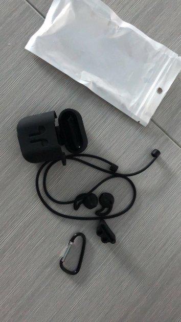 Чехол силиконовый 5 в 1 DS Case для Apple AirPods/AirPods 2 Black (343573233) - фото 5