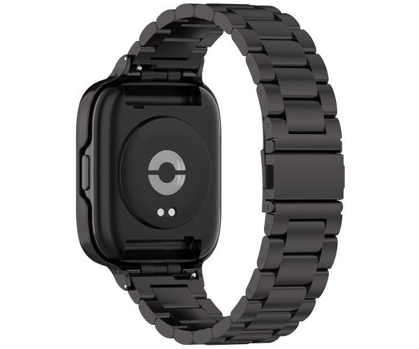 Ремешок металлический з чехлом Metal Classic для Xiaomi Redmi Watch 3 Active Черный