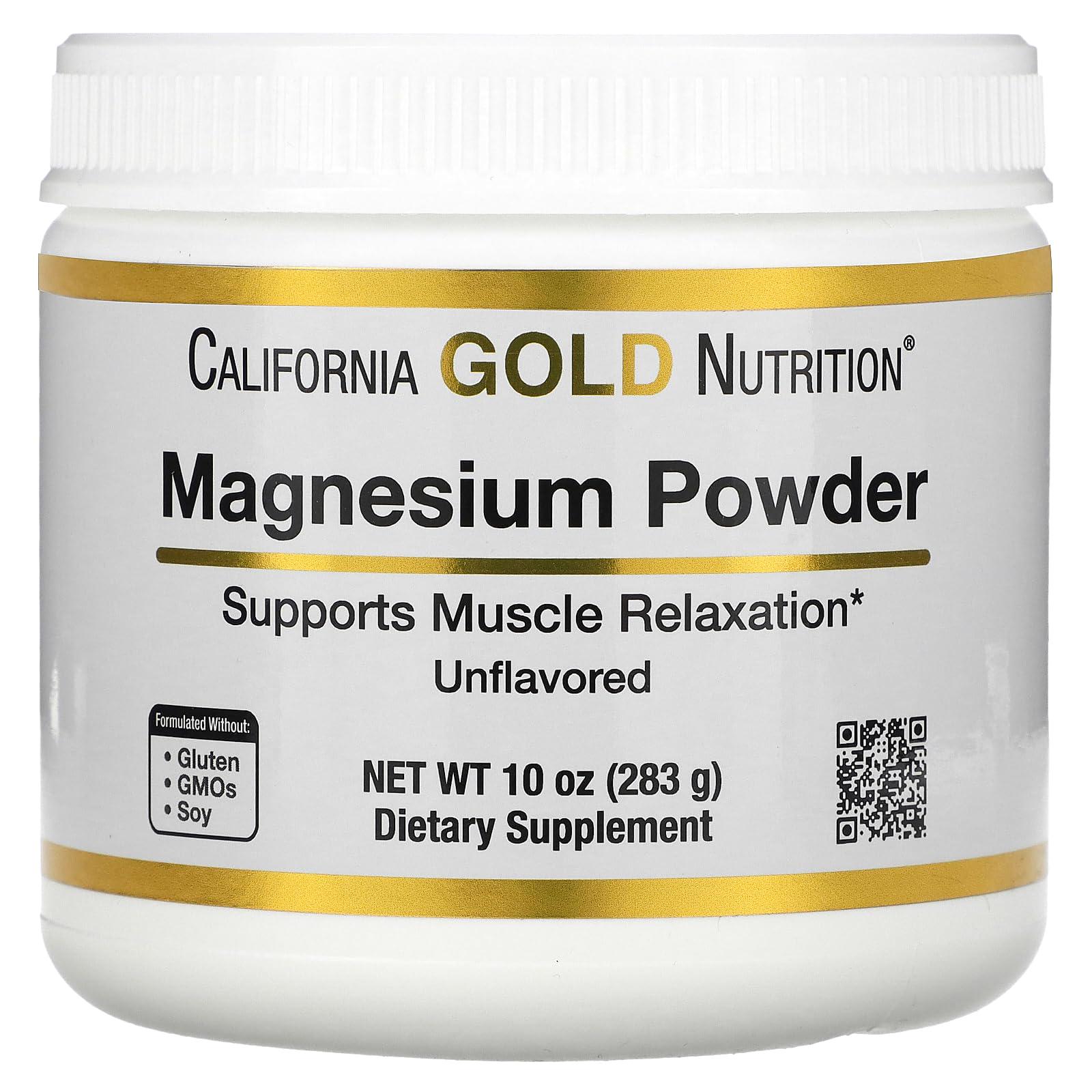Магний California Gold Nutrition Magnesium Powder Beverage 283 g Unflavored
