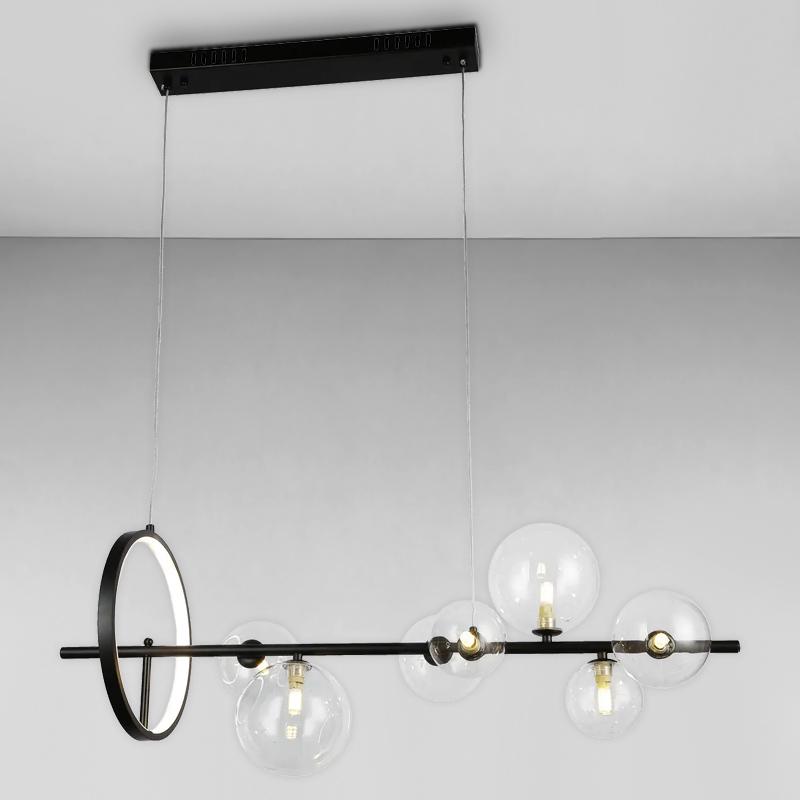 Люстра підвісна Light House LS-17132-7 Чорний/Прозорий Люстра підвісна Light House LS-17132-7 Чорний/Прозорий