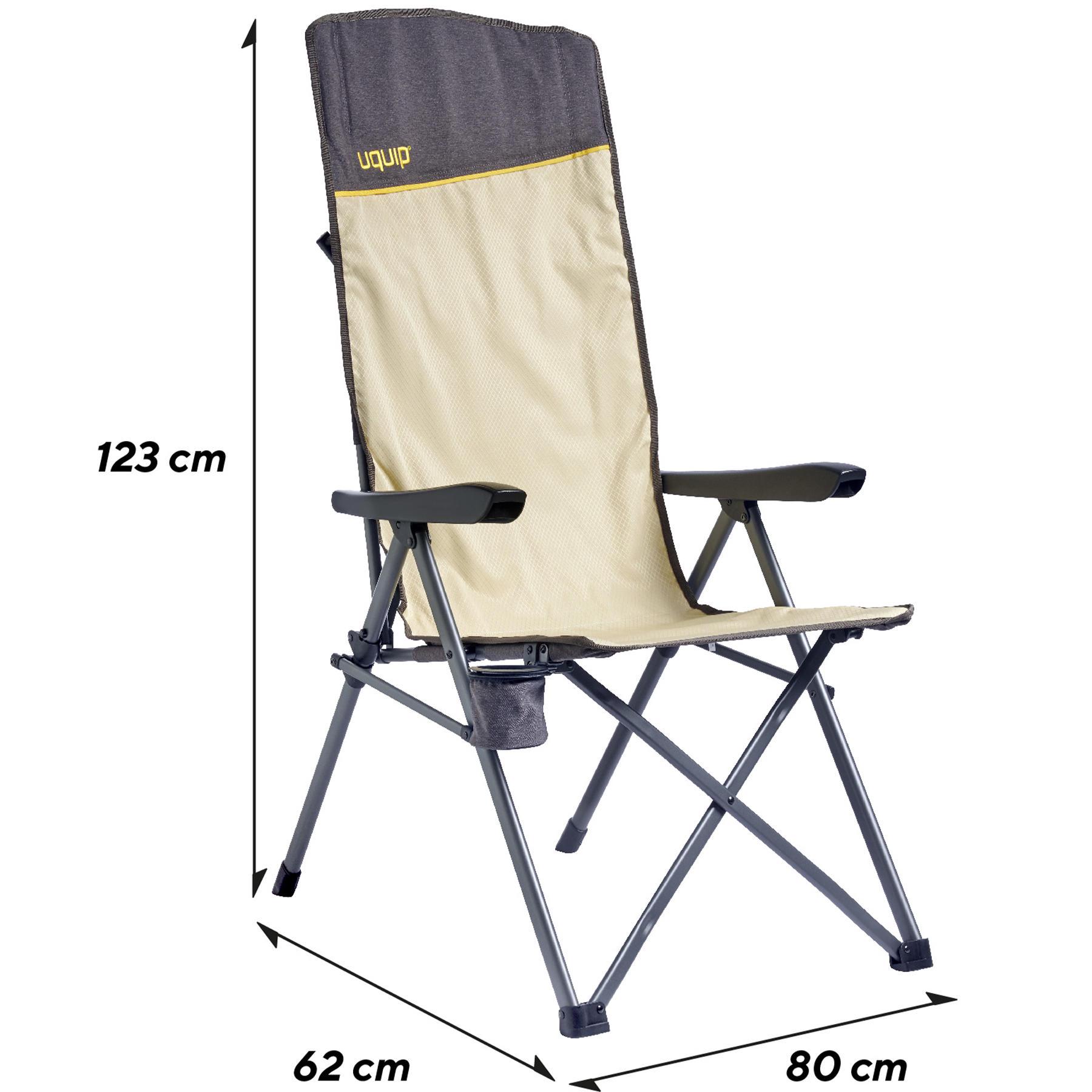Туристичне крісло розкладне Uquip Justy XL Sand/Grey (244045) - фото 7 Туристичне крісло розкладне Uquip Justy XL Sand/Grey (244045) - фото 7
