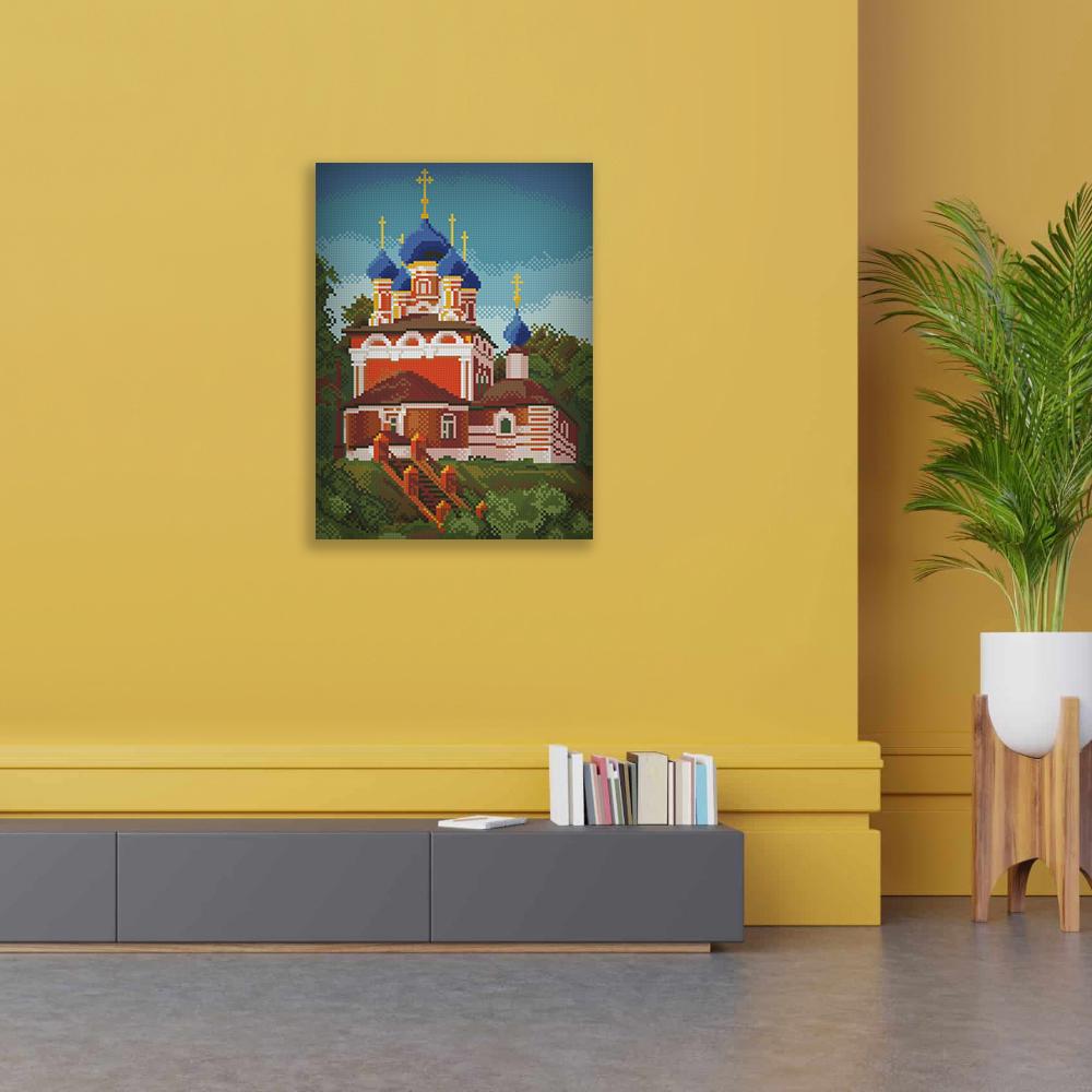 Алмазная мозаика Храм ранней осенью 28x38 см (27384)