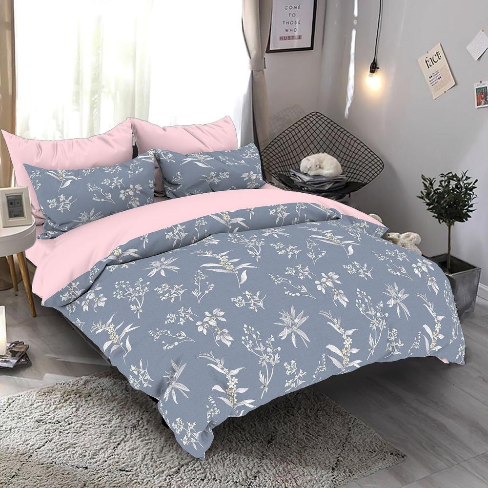 Комплект постельного белья Family 7784 двуспальный Бязь голд 9984972 Серо-розовый (DR010444)