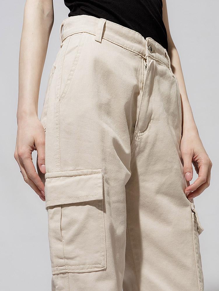 Джинси жіночі карго ЦБ-00218951 р. 46 Молочний (SKT000905827) - фото 2 Джинси жіночі карго ЦБ-00218951 р. 46 Молочний (SKT000905827) - фото 2