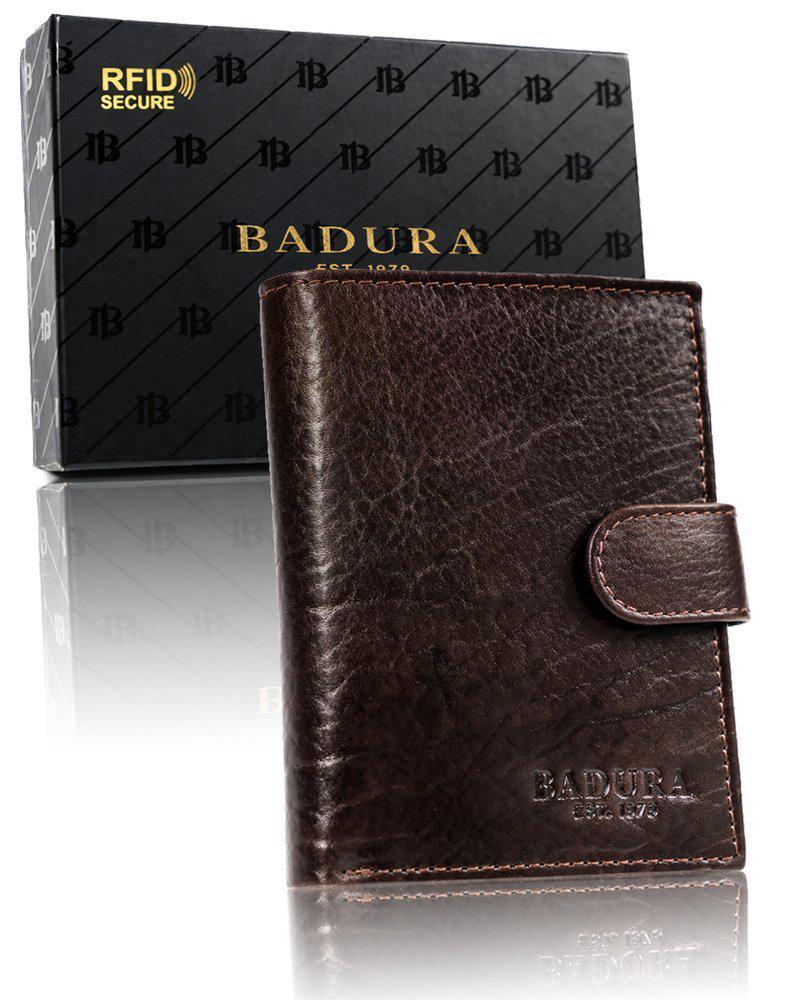 Кошелек мужской кожаный Badura B-N575L-MIL MARRONE