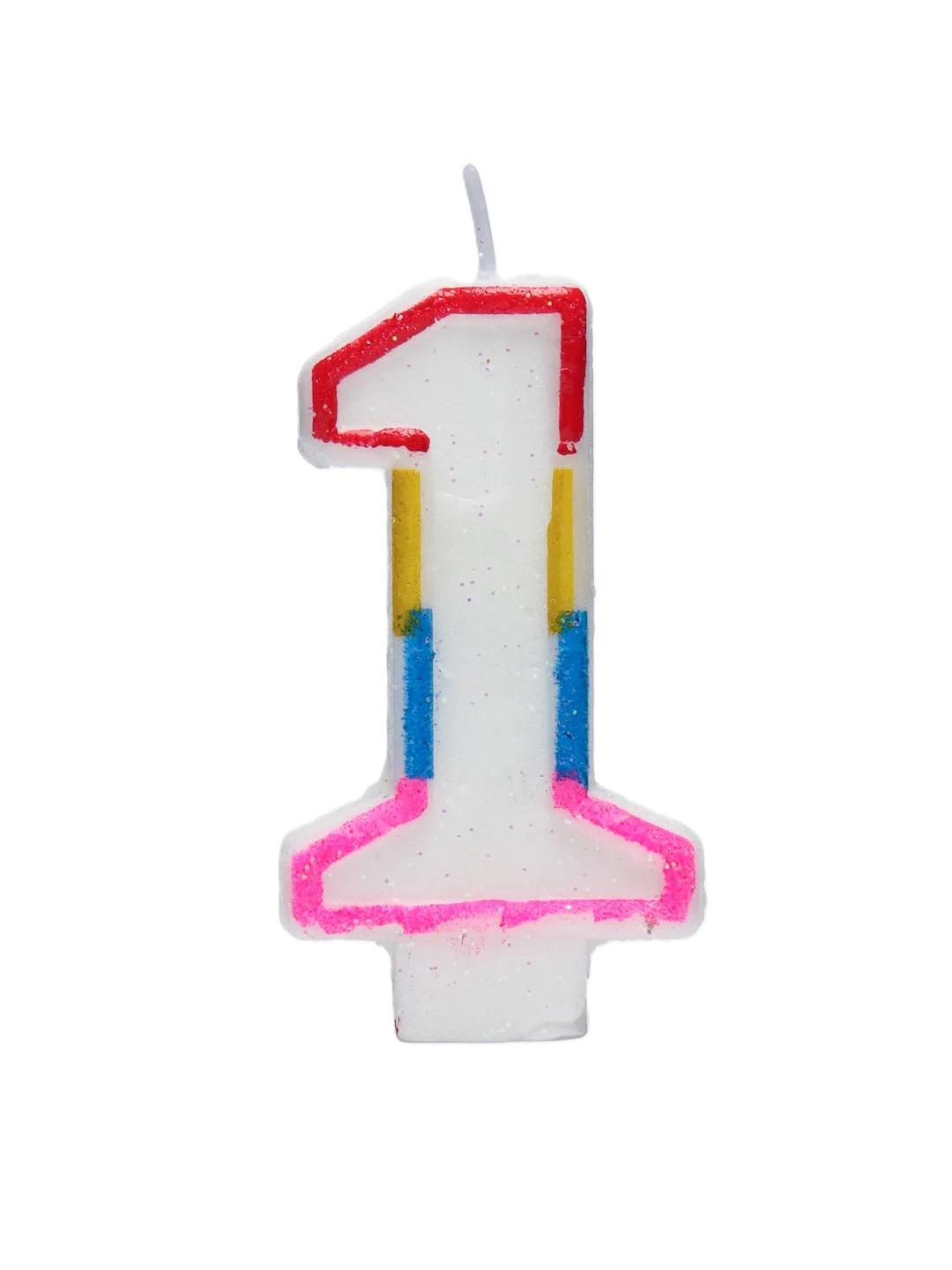 Свеча Stenson R90089 Цифра 1 (14070015)