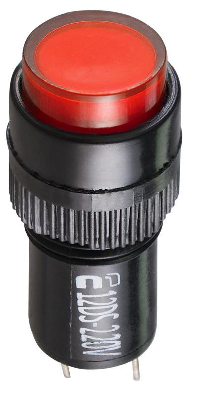 Лампа сигнальная АСКО-Укрем AD22E-12DS 22 мм LED 220 V АC Красный (A0140030188)