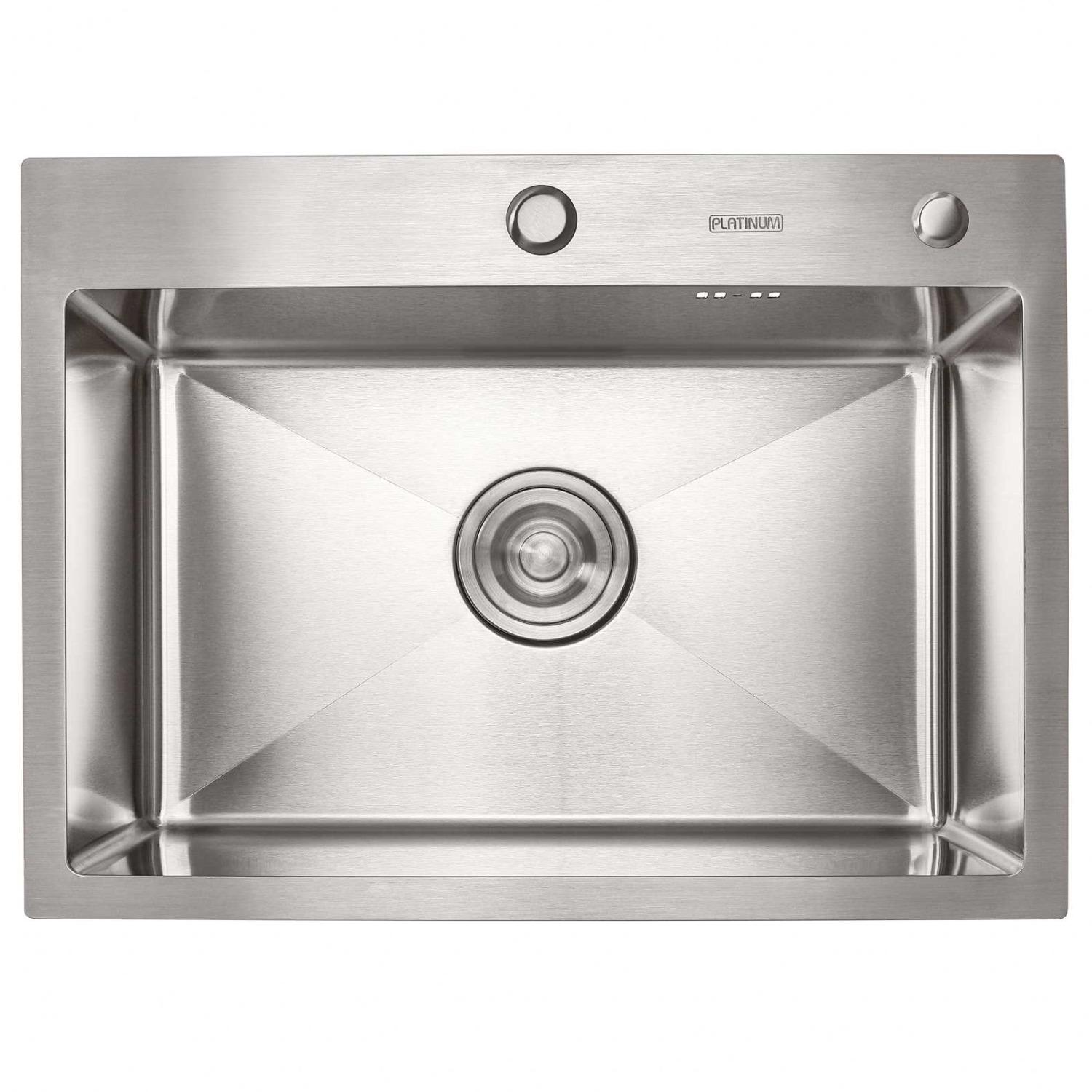 Мойка кухонная Platinum PLS-A41712 прямоугольная из нержавеющей стали 580x430 мм (229984)