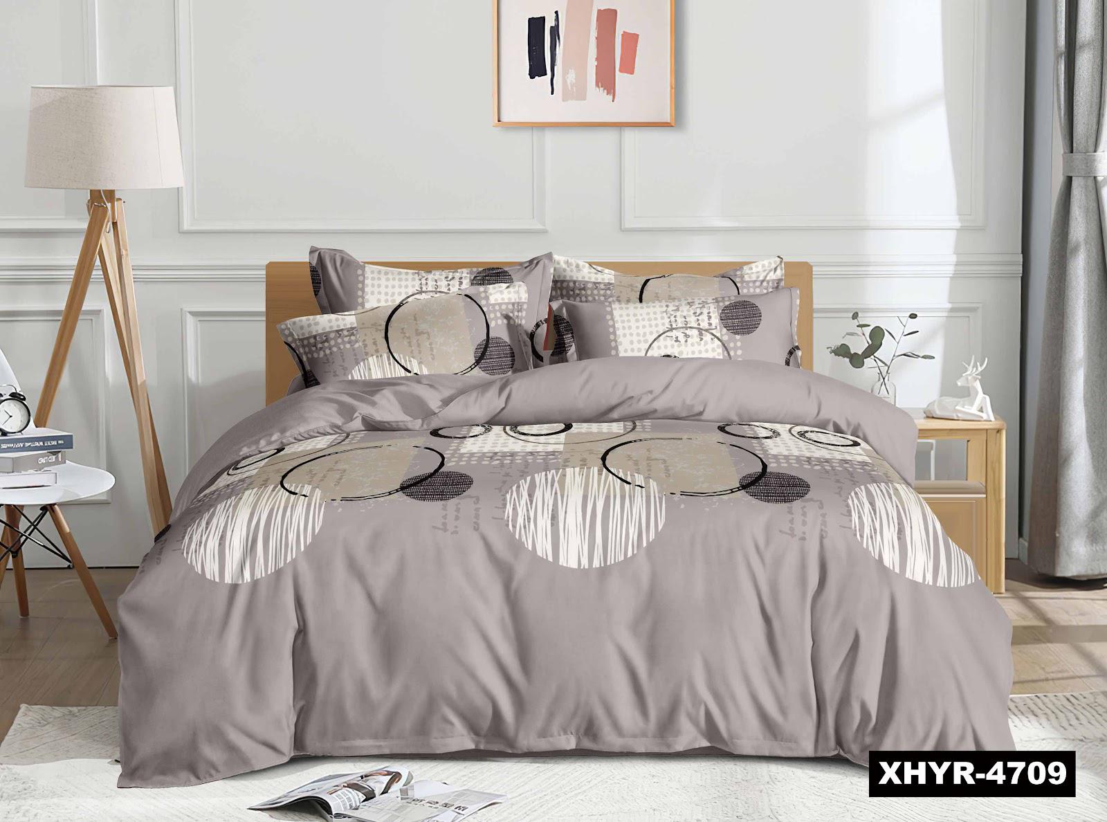 Комплект постільної білизни байка полуторний 150х220 см 70х70 см Бежевий (4709)