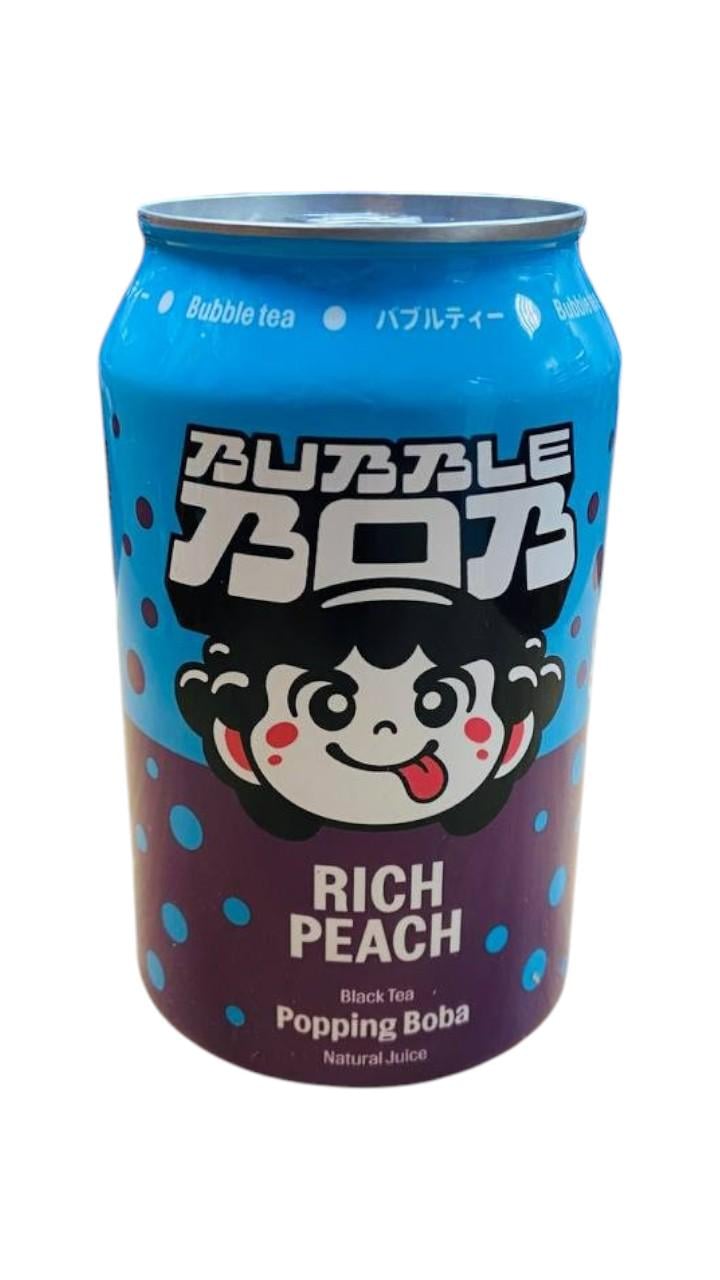 Сладкая вода Bubble Bob RICH PEACH с черным чаем персиковым соком и лопающимися шариками 330 мл (26464183)
