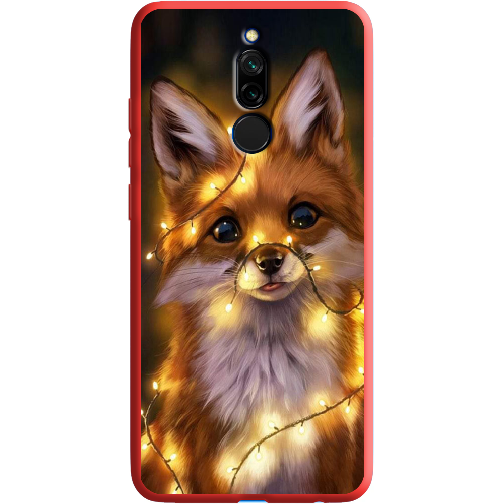 Чехол Boxface Xiaomi Redmi 8 Рождественская лиса Красный силикон (38411-up2399-38680)