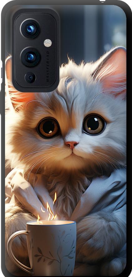 Чехол на OnePlus 9 White cat (5646b-2249-42517)