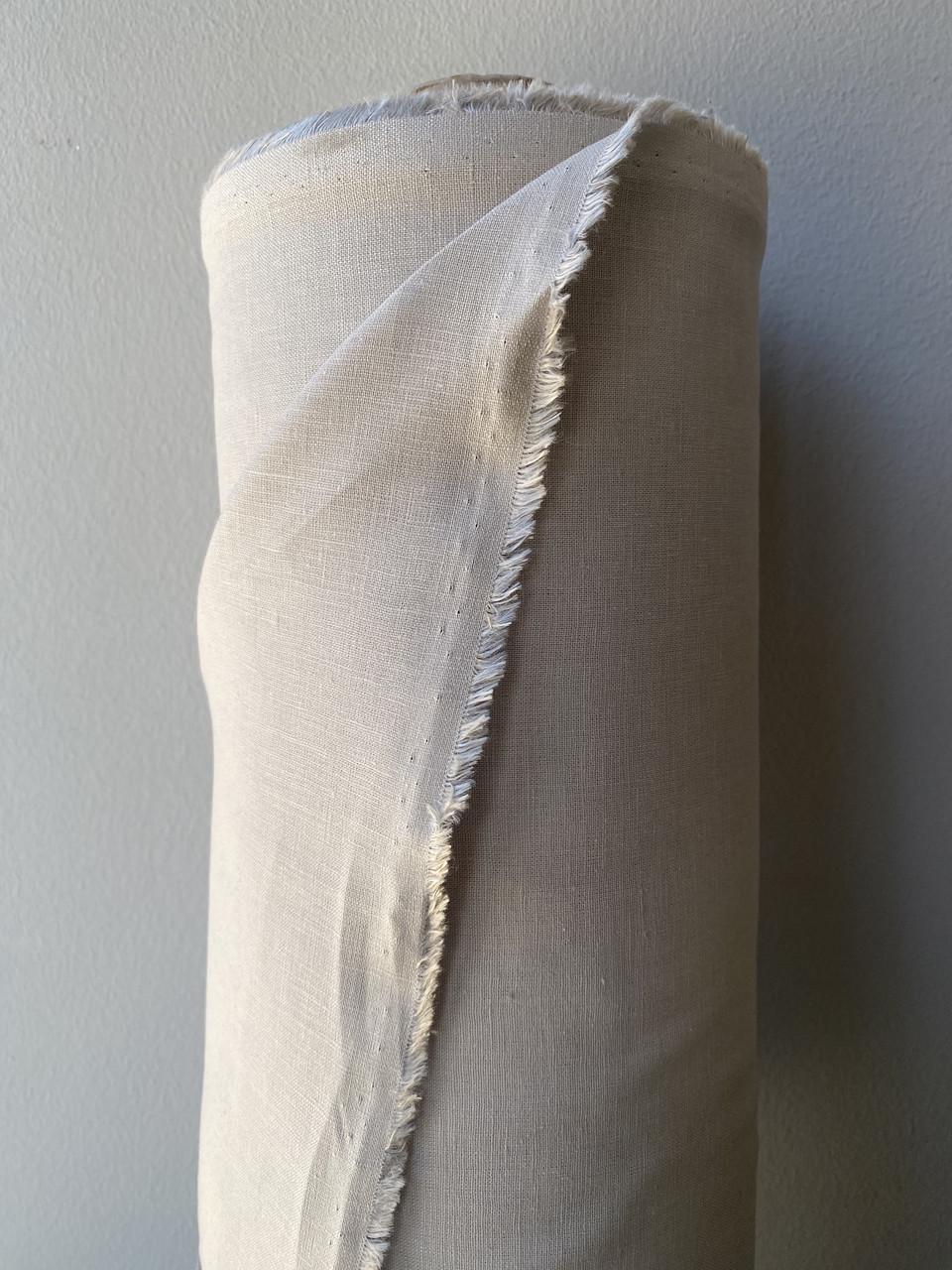 Ткань рубашечно-платьевая LINEN PLUS 56% льна и 44% хлопка 143 см 943/330 Бежевый - фото 5
