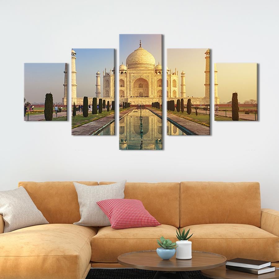Модульная картина из 5 частей Прекрасный Тадж-Махал в городе Агра 112x54 см (364-52)