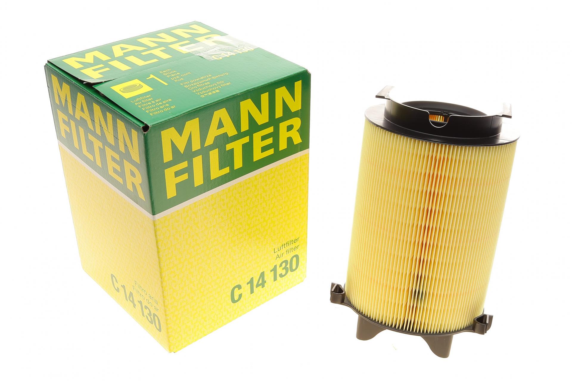 Фильтр воздушный Mann-Filter для Skoda Octavia/VW Golf 1,2-1,4TSI/1,6/2,0FSI/Caddy/Touran 1,2TSI/1,6/2,0SDI 04-15 (C 14 130)