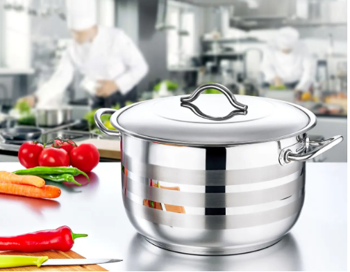 Каструля зі сталевою кришкою OMS з нержавіючої сталі для газу і індукці 4,6 л (2005.4.6) - фото 4 Каструля зі сталевою кришкою OMS з нержавіючої сталі для газу і індукці 4,6 л (2005.4.6) - фото 4