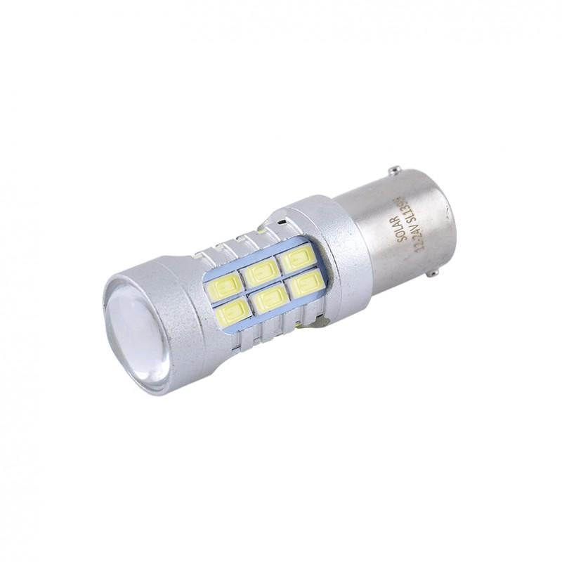 Світлодіодні LED автолампи Solar Premium Line 12-24 В S25 BA15s 27SMD 2835 Canbus Non Polar White - фото 2