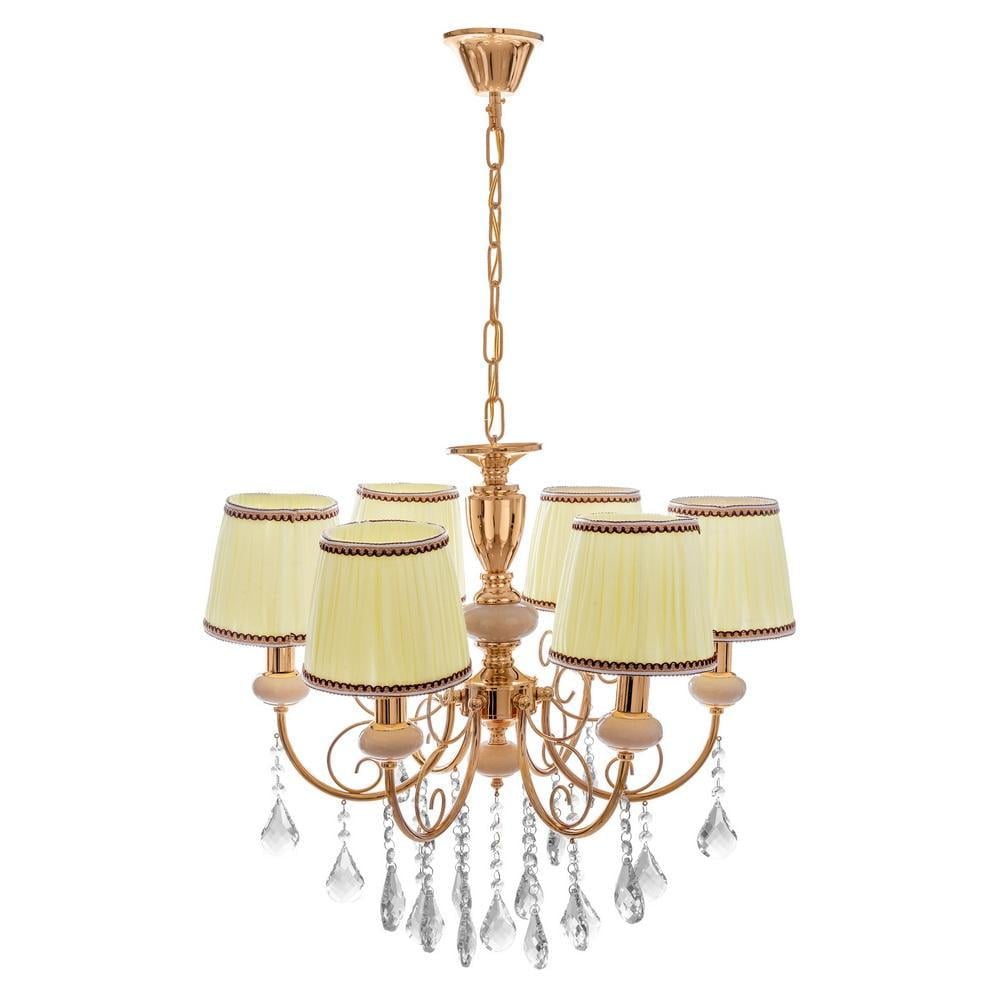 Люстра подвесная прованс хрустальная Brille BCL-677S/6 E14 FGD