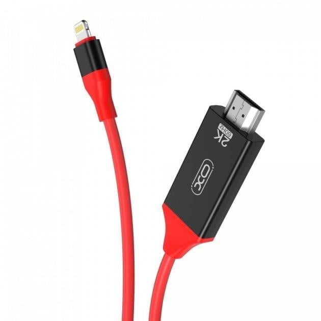 Перехідник XO GB006 2K 60HZ Lightning-HDMI 1,8 м Червоний (10123193)